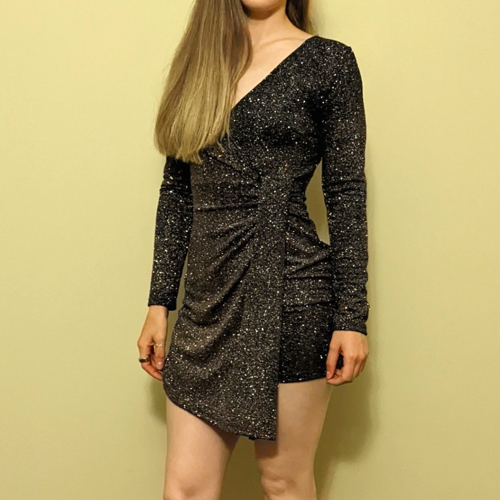 Sparkly Black Dress by Lovely Day Size S